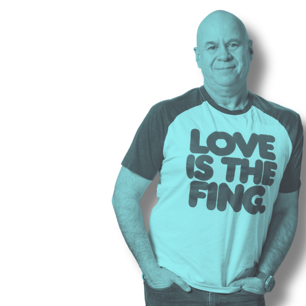 Love is the Fing close up